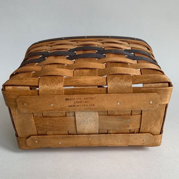 Bradford Basket Company 1990s Hanging Handwoven Vintage Basket - Picture 6 of 8